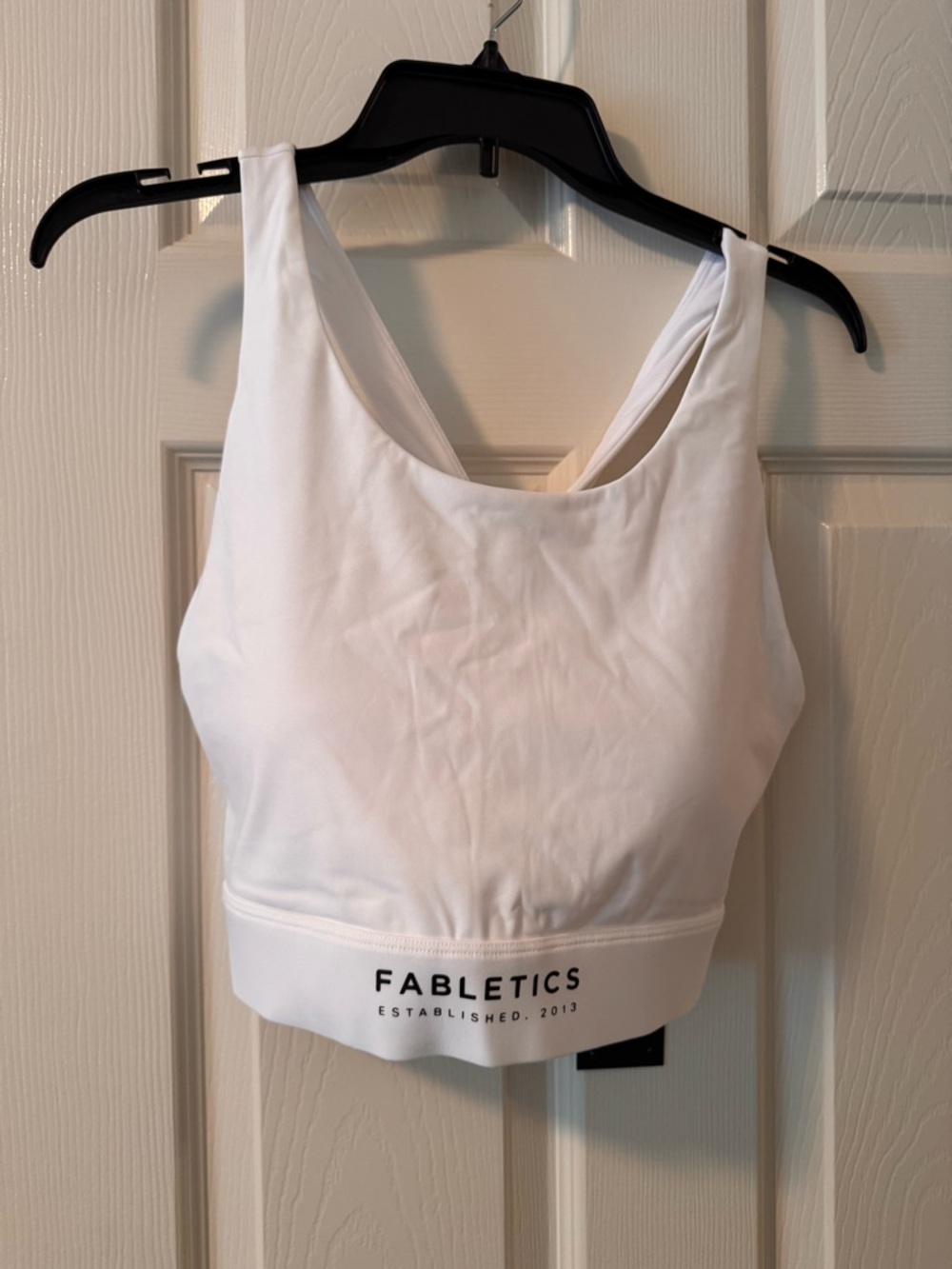 NWT Fabletics White Performance Sports Bra-XL